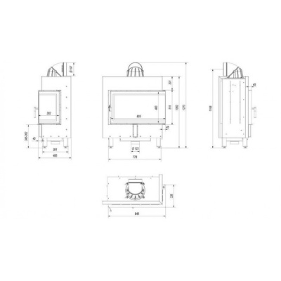 Каминная топка Kratki Lucy 14 P BS Каминная топка Kratki Lucy 14 P BS