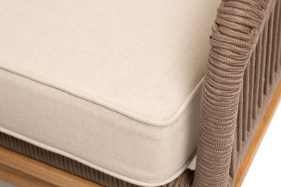 Лаунж-зона 4SIS Канны 4-местная из роупа со столиком Гранада, со столом "Гранада" (серый гранит), основание дуб, роуп коричневый, ткань бежевая Лаунж-зона 4SIS Канны 4-местная из роупа со столиком Гранада, со столом "Гранада" (серый гранит), основание дуб, роуп коричневый, ткань бежевая