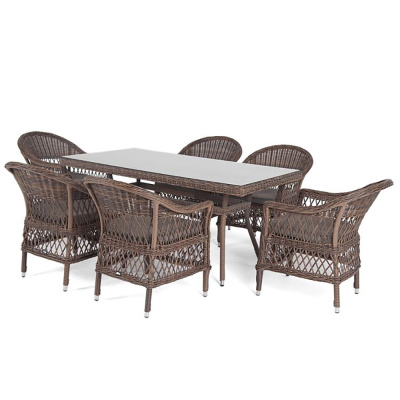 Обеденная группа 4SIS Амароне на 6 персоны Цвет: коричневый Обеденная группа 4SIS Амароне на 6 персоны Цвет: коричневый