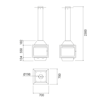 Камин Traforart Ariadna центральный  Камин Traforart Ariadna центральный