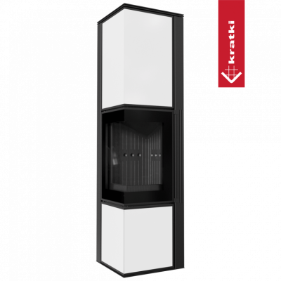 Печь Kratki PRO TORA/L. 8 кВт, белое стекло Печь Kratki PRO TORA/L. 8 кВт, белое стекло