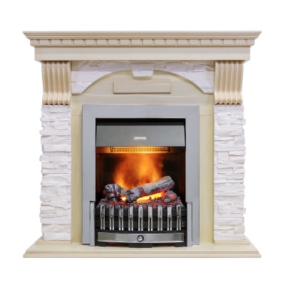 Каминокомплект Dublin Сланец Denville Темный дуб