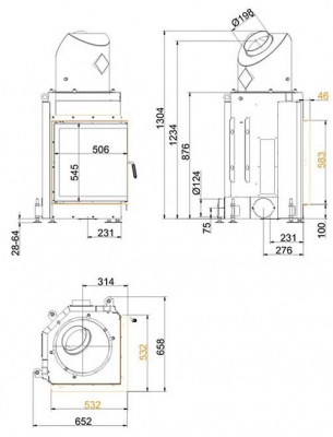 Каминная топка Brunner Eck-Kamine EК 57/52/52 Каминная топка Brunner Eck-Kamine EК 57/52/52