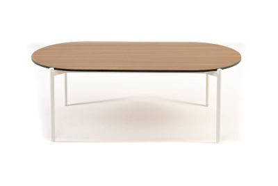 Журнальный стол 4SIS Диего 120х60, каркас белый муар, столешница дуб Журнальный стол 4SIS Диего 120х60, каркас белый муар, столешница дуб