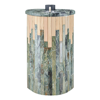 Дровяная печь Ферингер Малютка ПФ в облицовке Жадеит+"Окаменевшее дерево", до 18 м³ Дровяная печь Ферингер Малютка ПФ в облицовке Жадеит+"Окаменевшее дерево", до 18 м³