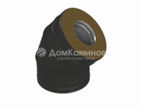 Сэндвич-отвод 45* К ОС 0,5мм 304 (Нержавеющий, черный)