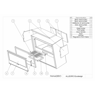 Печь-камин Panadero Allegro