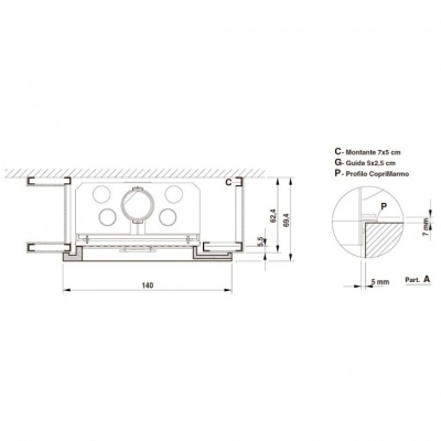 Каминная облицовка Palazzetti Dover, под Mbl 16:9 front