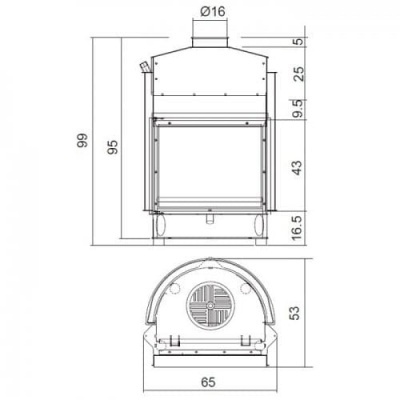 Каминная топка Edilkamin Idro 30 Каминная топка Edilkamin Idro 30