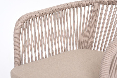 Стул барный 4SIS Марсель из роупа Цвет: белый муар, бежевый