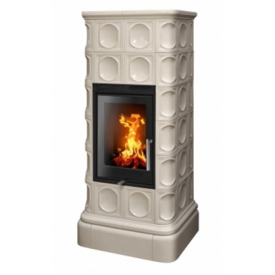 Печь-камин ABX KALEDONIE EXclusive L, средняя - вставка Orion (перламутр)