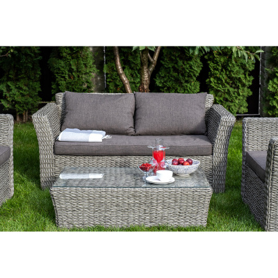 Комплект садовой мебели 4SIS Капучино Сингл (гиацинт) Цвет: графит