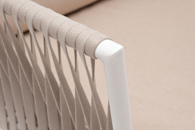 Диван 4SIS Касабланка 2-местный из роупа Цвет: белый, бежевый Диван 4SIS Касабланка 2-местный из роупа Цвет: белый, бежевый