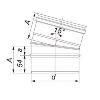Отвод Вулкан 15 D120 без изоляции, зеркальный