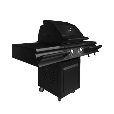 Газовый гриль B-Fire Bizon 2 (2 столика + тележка 55 см.), черный