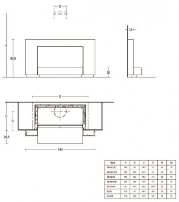 Каминная облицовка Piazzetta CAMBRIDGE 
