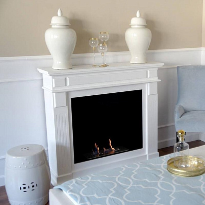 Биокамин Маргарита в белой эмали