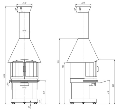 Гриль дровяной Fireline City