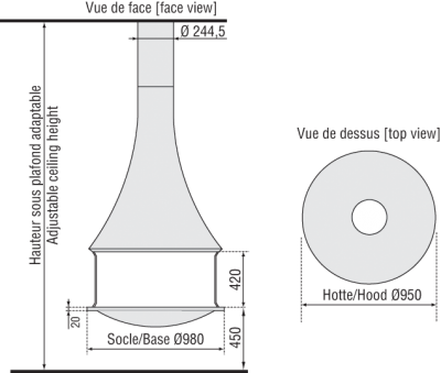 Центральный камин Bordelet Zelia 908 Открытый Центральный камин Bordelet Zelia 908 Открытый