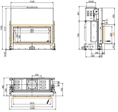 Каминная топка Brunner Architecture AK 45/101 Каминная топка Brunner Architecture AK 45/101