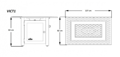 Стол-камин газовый Victorian