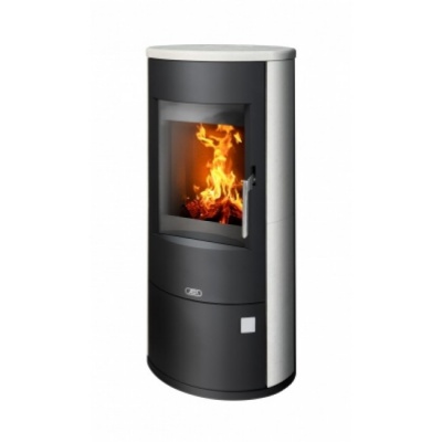 Печь-камин ABX Aspen 5 (черная сталь мокка крем с верхней плитой)