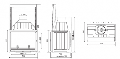 Каминная топка Seguin MULTIVISION 7000 Black Line Hydro Каминная топка Seguin MULTIVISION 7000 Black Line Hydro