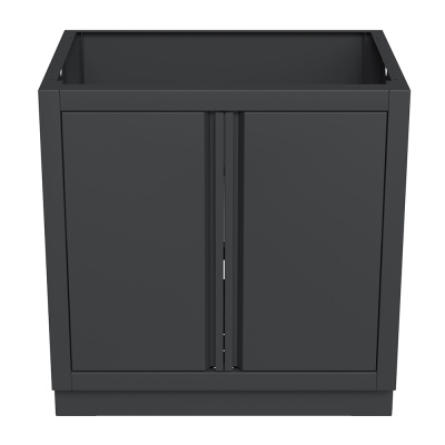 Тумба универсальная с полкой и 2-мя дверцами 870 Черная