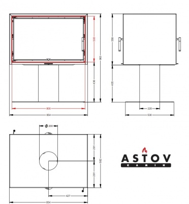 ПЕЧЬ-КАМИН АСТОВ Т8050 ПЕЧЬ-КАМИН АСТОВ Т8050