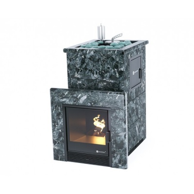 Печь для бани ИзиСтим Сочи-М2 в кожухе из пироксенита с открытым верхом сталь AISI 321