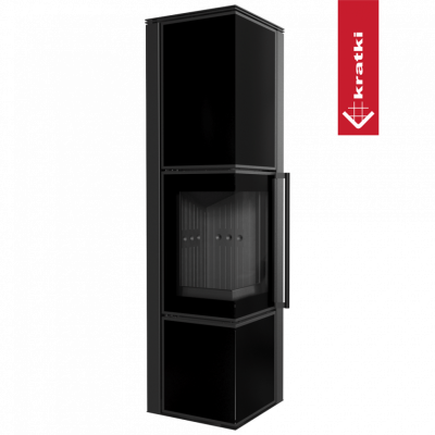 Печь Kratki PRO TORA/L 8 кВт, чёрное стекло Печь Kratki PRO TORA/L 8 кВт, чёрное стекло