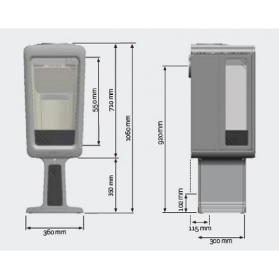 Печь-камин Keddy K815, серый