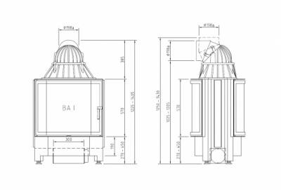 Каминная топка Schmid Pano FD 6757 (туннельная версия) Каминная топка Schmid Pano FD 6757 (туннельная версия)