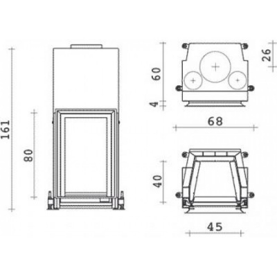 Каминная топка Edilkamin Cristal 45 (Кристал)
