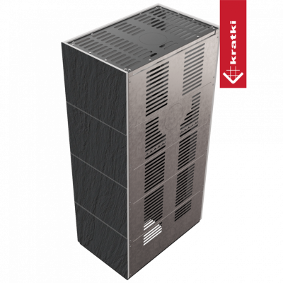 Каминокомплект FLOKI в облицовке NATURALI ARDESIA NERO A SPACCO Каминокомплект FLOKI в облицовке NATURALI ARDESIA NERO A SPACCO