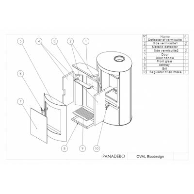 Печь-камин Panadero Oval