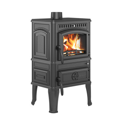 Печь-камин Везувий LV-12 S "Антрацит" диаметр дымохода: 120 мм