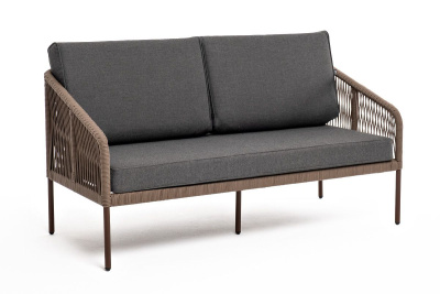 Диван 4SIS Канны 2-местный из роупа Цвет: коричневый (RAL8016) муар, коричневый, темно-серый Диван 4SIS Канны 2-местный из роупа Цвет: коричневый (RAL8016) муар, коричневый, темно-серый