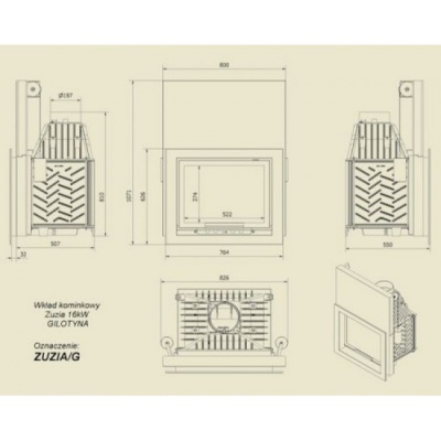 Каминная топка Kratki Maja G Каминная топка Kratki Maja G