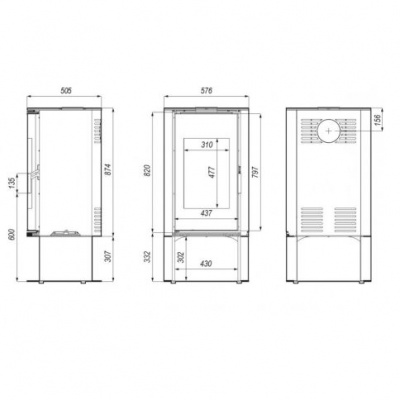 Печь камин Defro Home Orbis Log, 9кВт