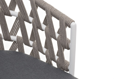 Стул 4SIS Диего из роупа Цвет: белый муар, серый меланж, серый