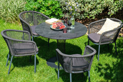 Обеденный стол 4SIS Диего Ø115 Цвет: серый гранит Обеденный стол 4SIS Диего Ø115 Цвет: серый гранит