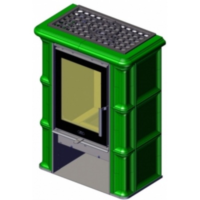 Печь-камин ABX SICILIE (бордо)