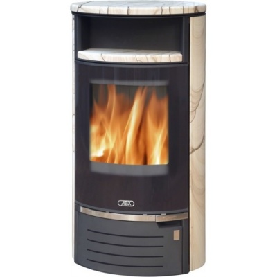 Печь-камин ABX Atlantik 7 (черная сталь, бразильский песч.с верх. плитой)