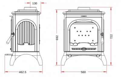 ПЕЧЬ-КАМИН Invicta SEVILLE антрацит NEW