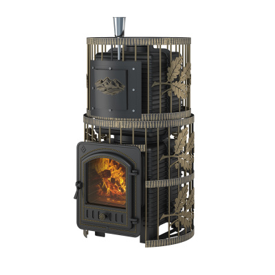 Печь для бани Эверест "Легкий пар Профи" Ковка Б/В (закрытая каменка из нерж. стали) диаметр дымохода: 120 мм Печь для бани Эверест "Легкий пар Профи" Ковка Б/В (закрытая каменка из нерж. стали) диаметр дымохода: 120 мм