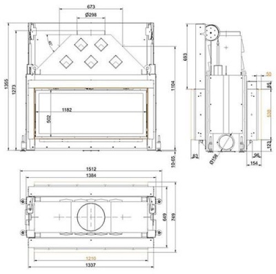 Каминная топка Brunner Architecture AK 53/121 Tunnel  Каминная топка Brunner Architecture AK 53/121 Tunnel