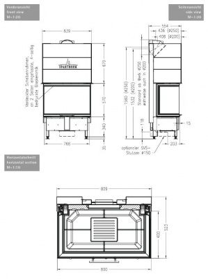 Каминная топка Spartherm Arte 3RL 80h 4S 