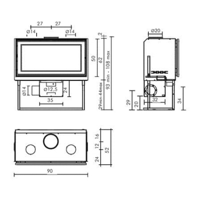 Каминная топка Edilkamin Screen 80