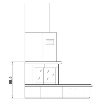Каминная облицовка Palazzetti Filadelfia dx, под Mbl 64 exagone